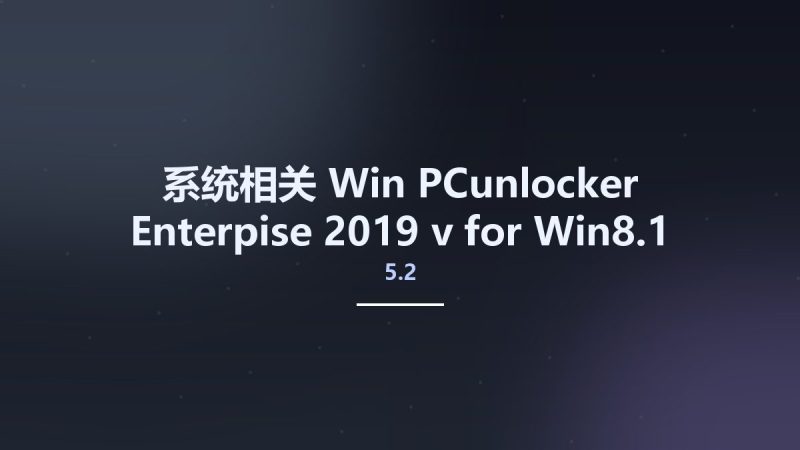 系统相关_Win_PCunlocker Enterpise 2019 v5.2 for Win8.1资源下载地址_百度网盘迅雷BT-360自学网