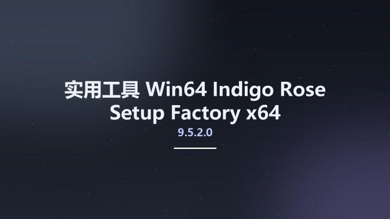 实用工具_Win64_Indigo Rose Setup Factory 9.5.2.0 x64资源下载地址_百度网盘迅雷BT-360自学网
