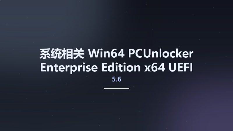 系统相关_Win64_PCUnlocker Enterprise Edition 5.6 x64 UEFI Retail ISO资源下载地址_百度网盘迅雷BT-360自学网