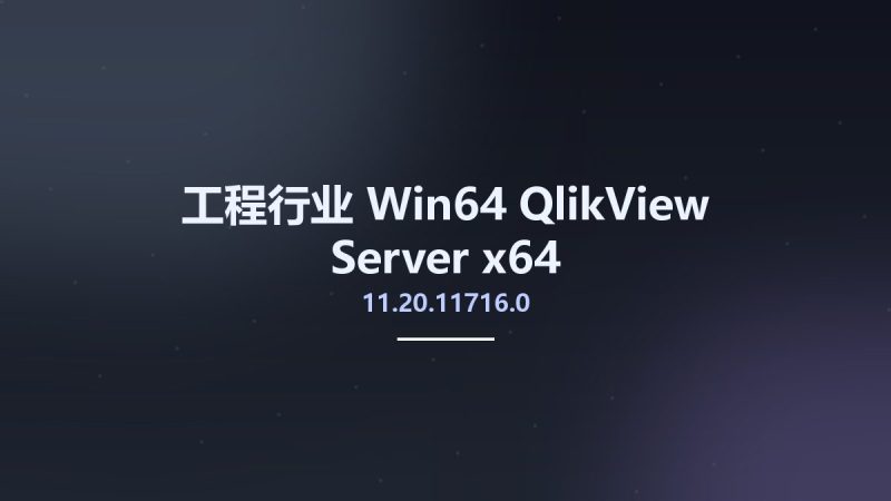 工程行业_Win64_QlikView Server 11.20.11716.0 x64资源下载地址_百度网盘迅雷BT-360自学网