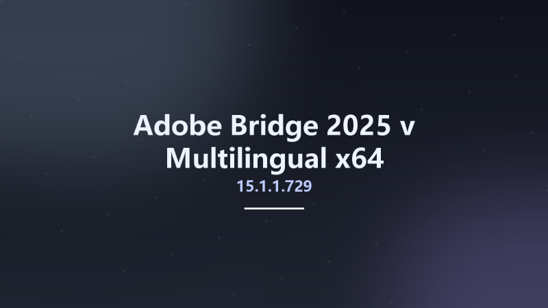 Adobe Bridge 2025 v15.0.3 Multilingual x64资源下载地址_百度网盘迅雷BT-360自学网