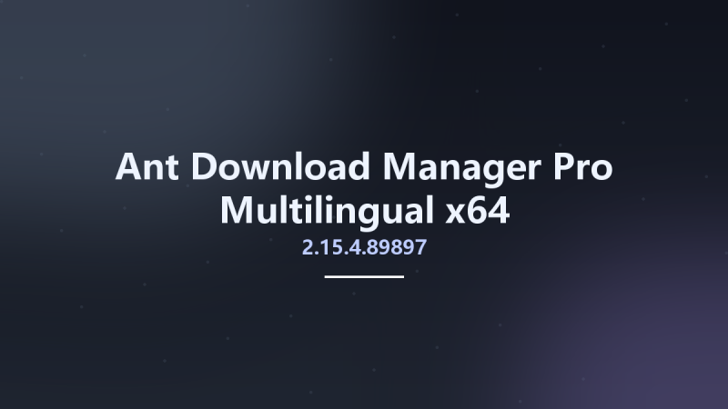 网络应用_Win64_Ant Download Manager Pro 2.11.1 x64 portable资源下载地址_百度网盘迅雷BT-360自学网