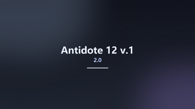 Antidote 12 v1.1.1资源下载地址_百度网盘迅雷BT-360自学网