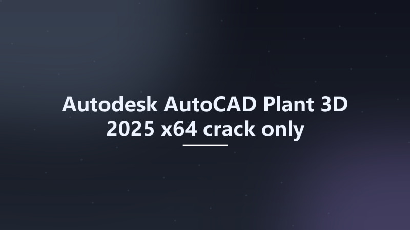 Autodesk AutoCAD Plant 3D 2025 x64 crack only资源下载地址_百度网盘迅雷BT-360自学网