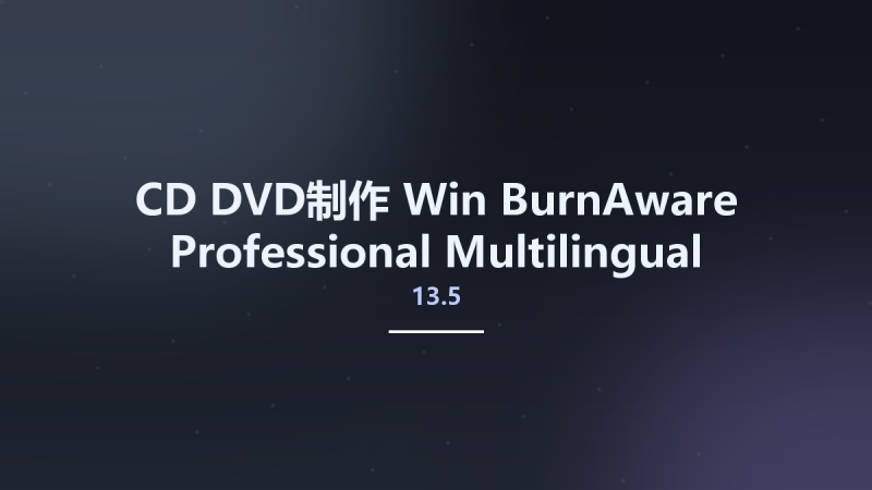 CD_DVD制作_Win_BurnAware Professional 13.5 Multilingual Portable资源下载地址_百度网盘迅雷BT-360自学网