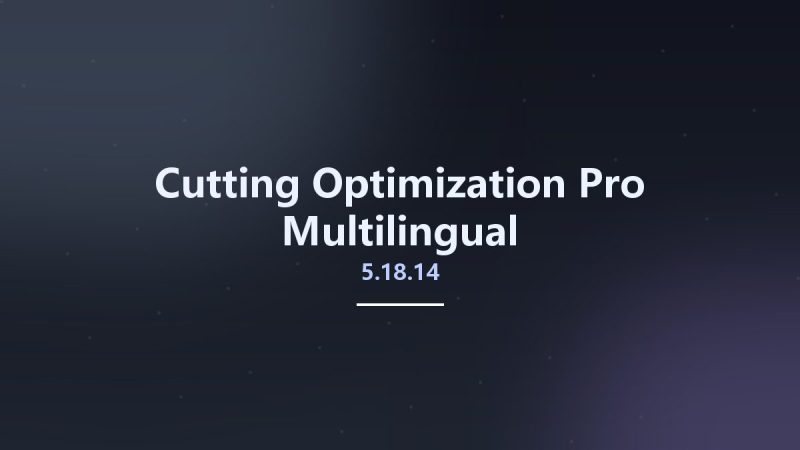 Cutting Optimization Pro 5.18.15-360自学网