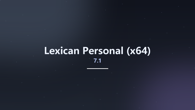 Lexican Personal 7.1 (x64)资源下载地址_百度网盘迅雷BT-360自学网
