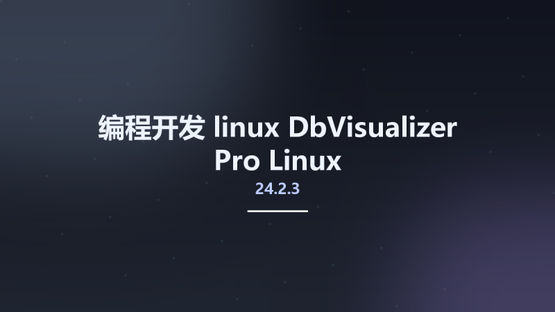 编程开发_linux_DbVisualizer Pro 24.2.3 Linux资源下载地址_百度网盘迅雷BT-360自学网