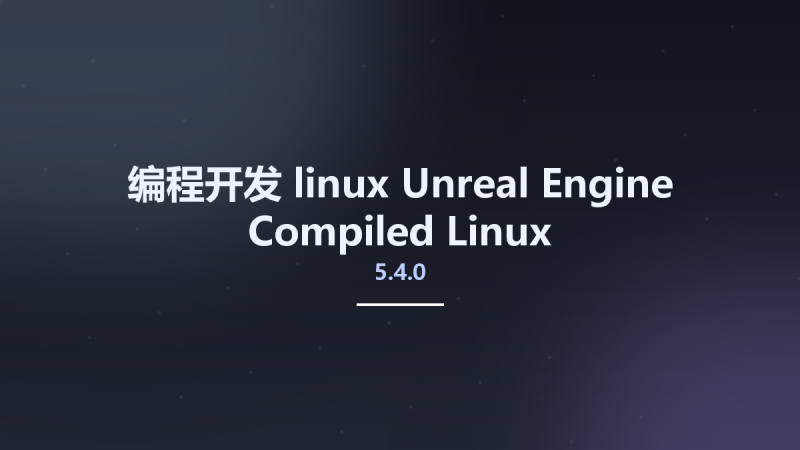 编程开发_linux_Unreal Engine 5.4.0 Compiled Linux资源下载地址_百度网盘迅雷BT-360自学网
