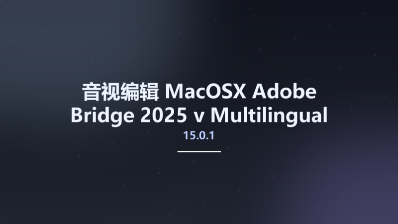 音视编辑_MacOSX_Adobe Bridge 2025 v15.0.1 Multilingual macOS资源下载地址_百度网盘迅雷BT-360自学网