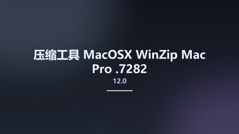 压缩工具_MacOSX_WinZip Mac Pro 12.0.7282资源下载地址_百度网盘迅雷BT-360自学网