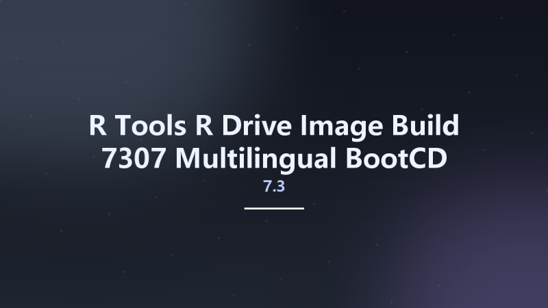 R-Tools R-Drive Image 7.3 Build 7307 Multilingual BootCD资源下载地址_百度网盘迅雷BT-360自学网