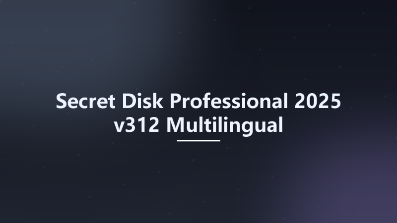 Secret Disk Professional 2025 v312 Multilingual资源下载地址_百度网盘迅雷BT-360自学网
