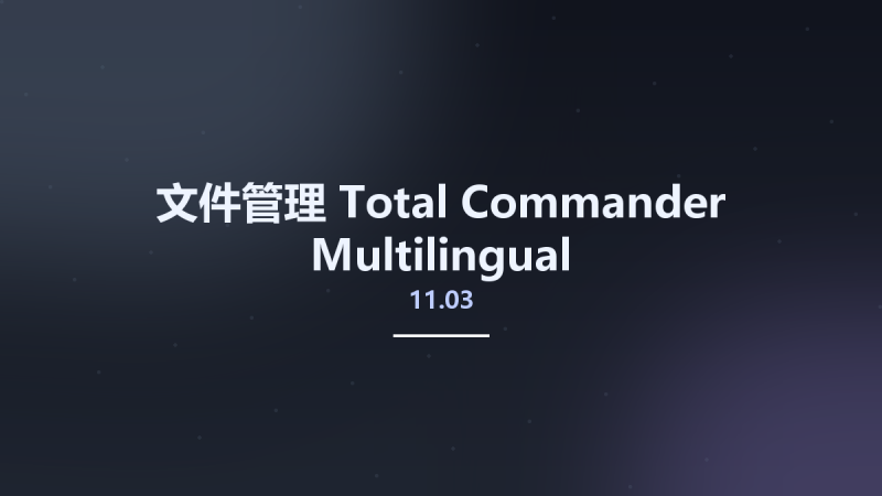 文件管理__Total Commander 11.03 Multilingual资源下载地址_百度网盘迅雷BT-360自学网