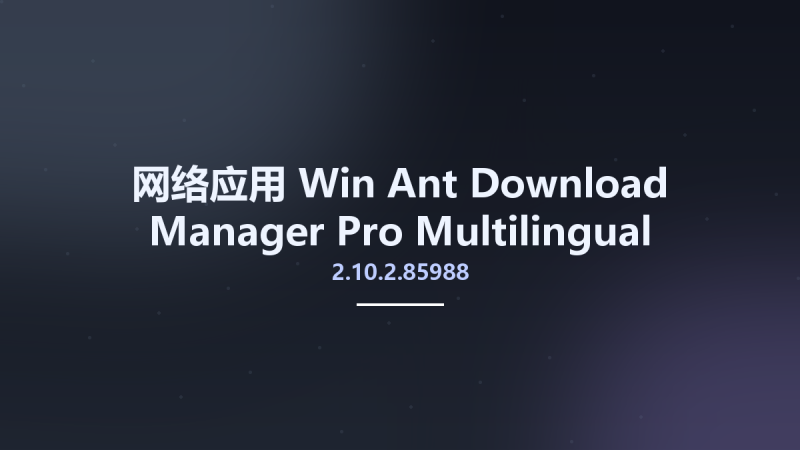 网络应用_Win_Ant Download Manager Pro 2.9.2.84176 Multilingual资源下载地址_百度网盘迅雷BT-360自学网