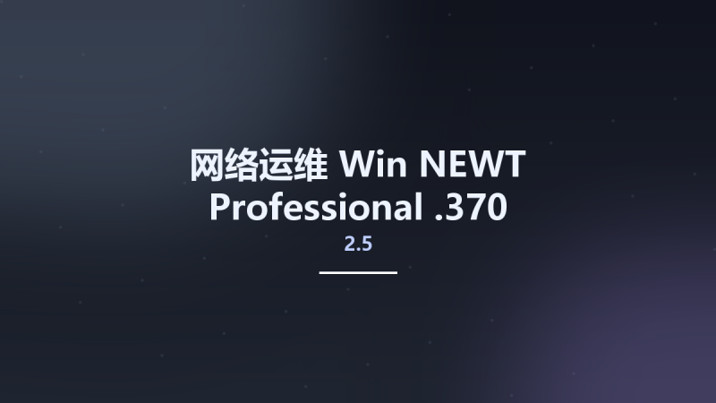 网络运维_Win_NEWT Professional 2.5.370资源下载地址_百度网盘迅雷BT-360自学网