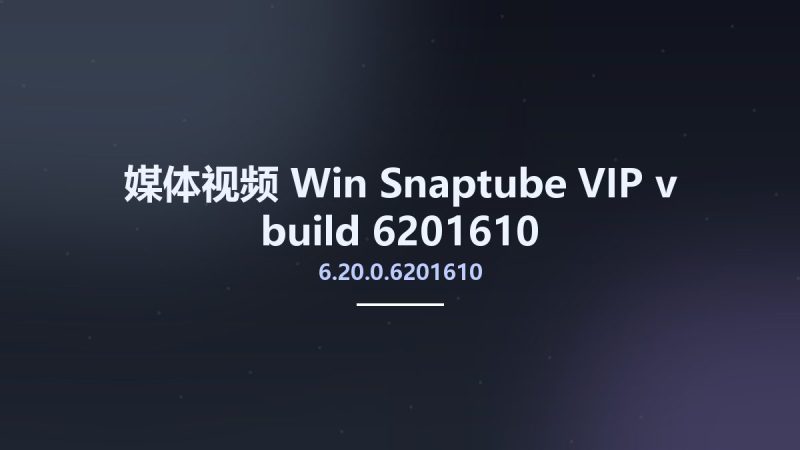 媒体视频_Win_Snaptube-VIP-v6.20.0.6201610 build 6201610资源下载地址_百度网盘迅雷BT-360自学网