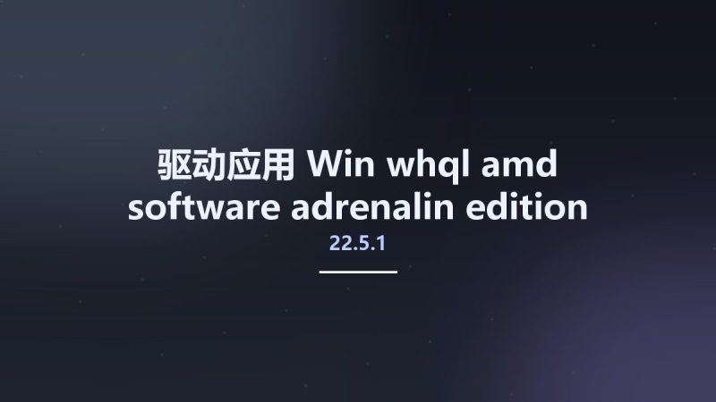 驱动应用_Win_whql-amd-software-adrenalin-edition-22.5.1-win10-win11-may10资源下载地址_百度网盘迅雷BT-360自学网