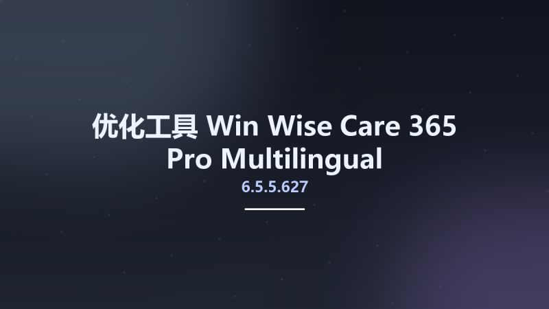 优化工具_Win_Wise Care 365 Pro 6.4.4.622 Multilingual资源下载地址_百度网盘迅雷BT-360自学网