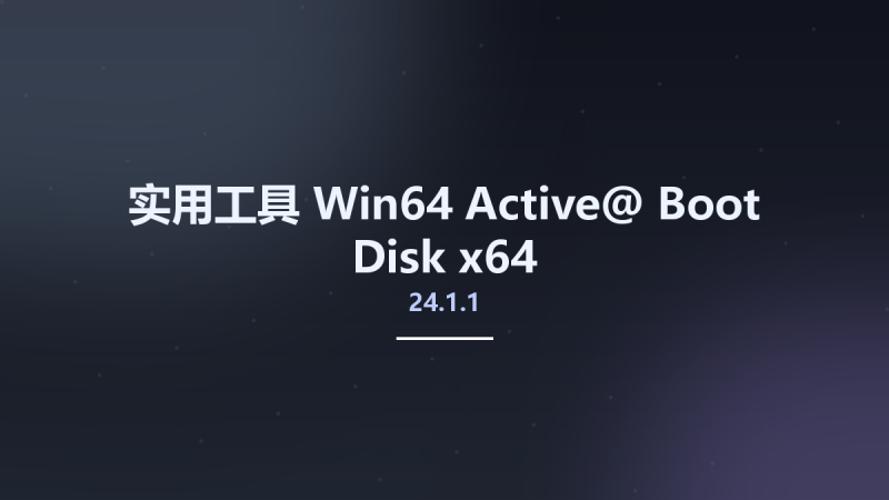 实用工具_Win64_Active@ Boot Disk 24.1.1 x64资源下载地址_百度网盘迅雷BT-360自学网