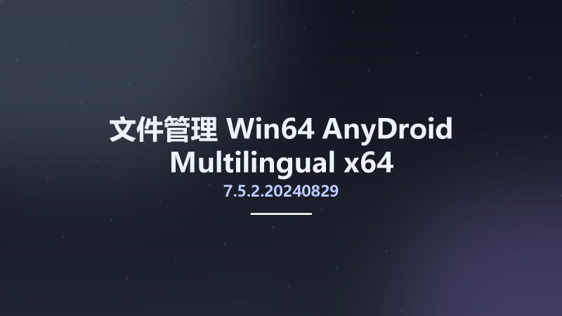 文件管理_Win64_AnyDroid 7.5.0.20211009 x64 Multilingual资源下载地址_百度网盘迅雷BT-360自学网