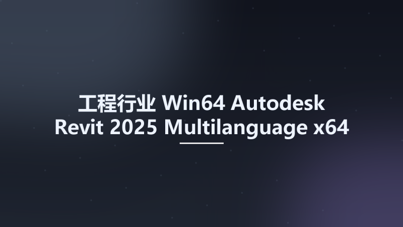 工程行业_Win64_Autodesk Revit 2025 Multilanguage x64资源下载地址_百度网盘迅雷BT-360自学网