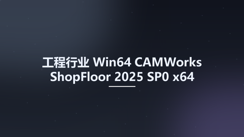 工程行业_Win64_CAMWorks ShopFloor 2025 SP0 x64资源下载地址_百度网盘迅雷BT-360自学网