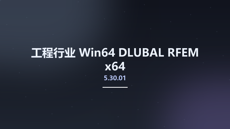 工程行业_Win64_DLUBAL RFEM 5.30.01 x64资源下载地址_百度网盘迅雷BT-360自学网