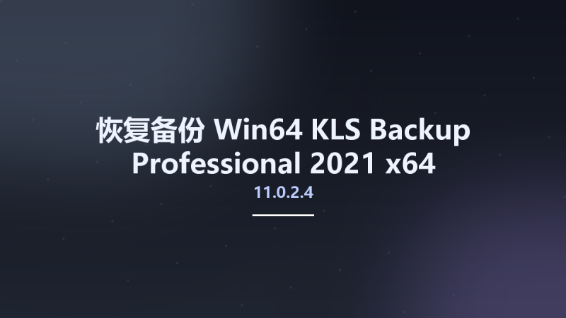 恢复备份_Win64_KLS Backup Professional 2021 11.0.2.4 x64资源下载地址_百度网盘迅雷BT-360自学网