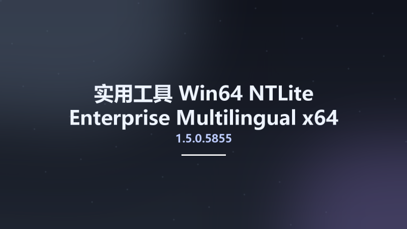 实用工具_Win64_NTLite Enterprise 1.5.0.5855 Multilingual x64资源下载地址_百度网盘迅雷BT-360自学网
