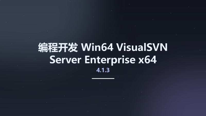 编程开发_Win64_VisualSVN Server Enterprise 4.1.3 x64资源下载地址_百度网盘迅雷BT-360自学网