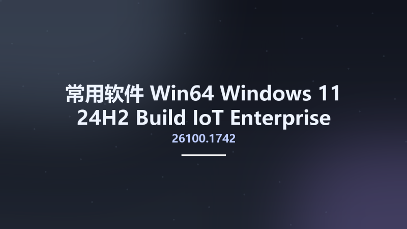 常用软件_Win64_Windows 11 24H2 Build 26100.1742 IoT Enterprise LTSC 2024 English Updated October 2024 MSDN x64资源下载地址_百度网盘迅雷BT-360自学网