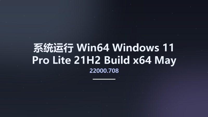 系统运行_Win64_Windows 11 Pro Lite 21H2 Build 22000.708 x64 May 2022 Normal Bootable资源下载地址_百度网盘迅雷BT-360自学网