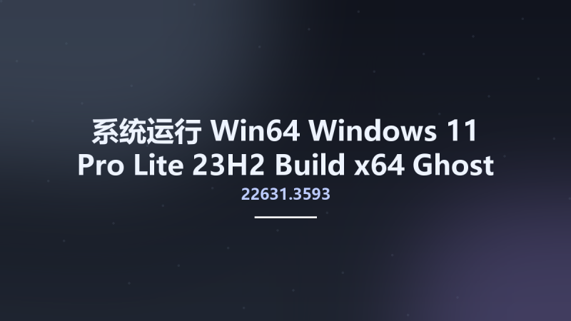 系统运行_Win64_Windows 11 Pro Lite 23H2 Build 22631.3593 x64 Ghost Spectre (WPE Bootable) May 2024资源下载地址_百度网盘迅雷BT-360自学网