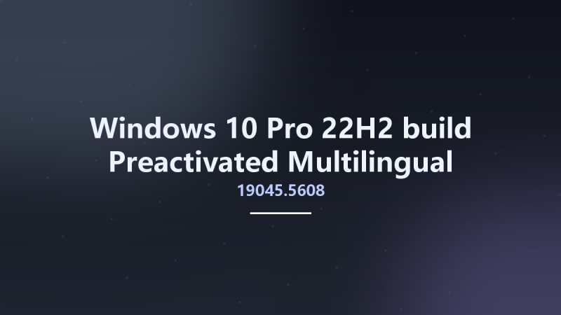 Windows 10 Pro 22H2 build 19045.5608 Preactivated Multilingual March 2025 x64资源下载地址_百度网盘迅雷BT-360自学网