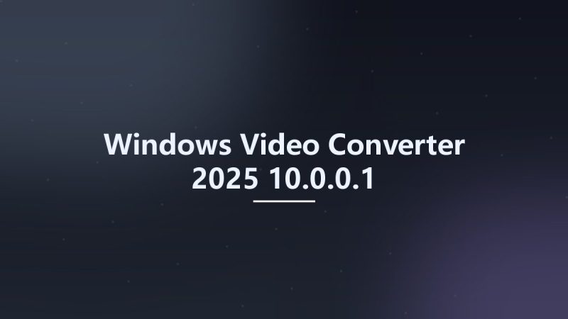 Windows Video Converter 2025 10.0.0.1-360自学网