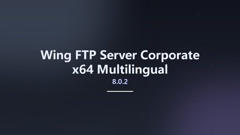 Wing FTP Server Corporate 8.0.5-360自学网