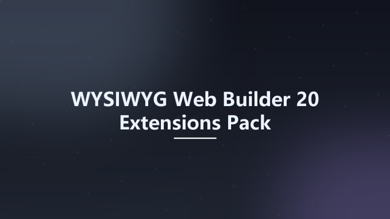 WYSIWYG Web Builder 20 Extensions Pack资源下载地址_百度网盘迅雷BT-360自学网