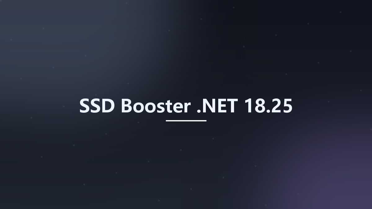 SSD Booster .NET 18.30