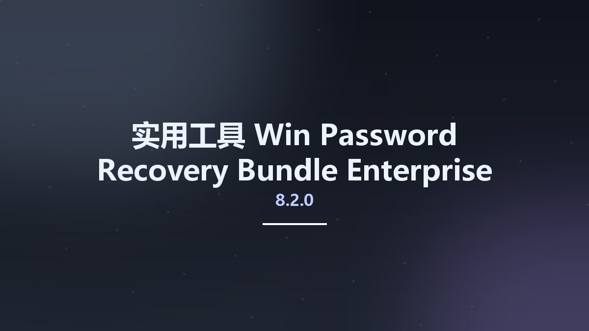 实用工具_Win_Password Recovery Bundle Enterprise 8.2.0资源下载地址_百度网盘迅雷BT
