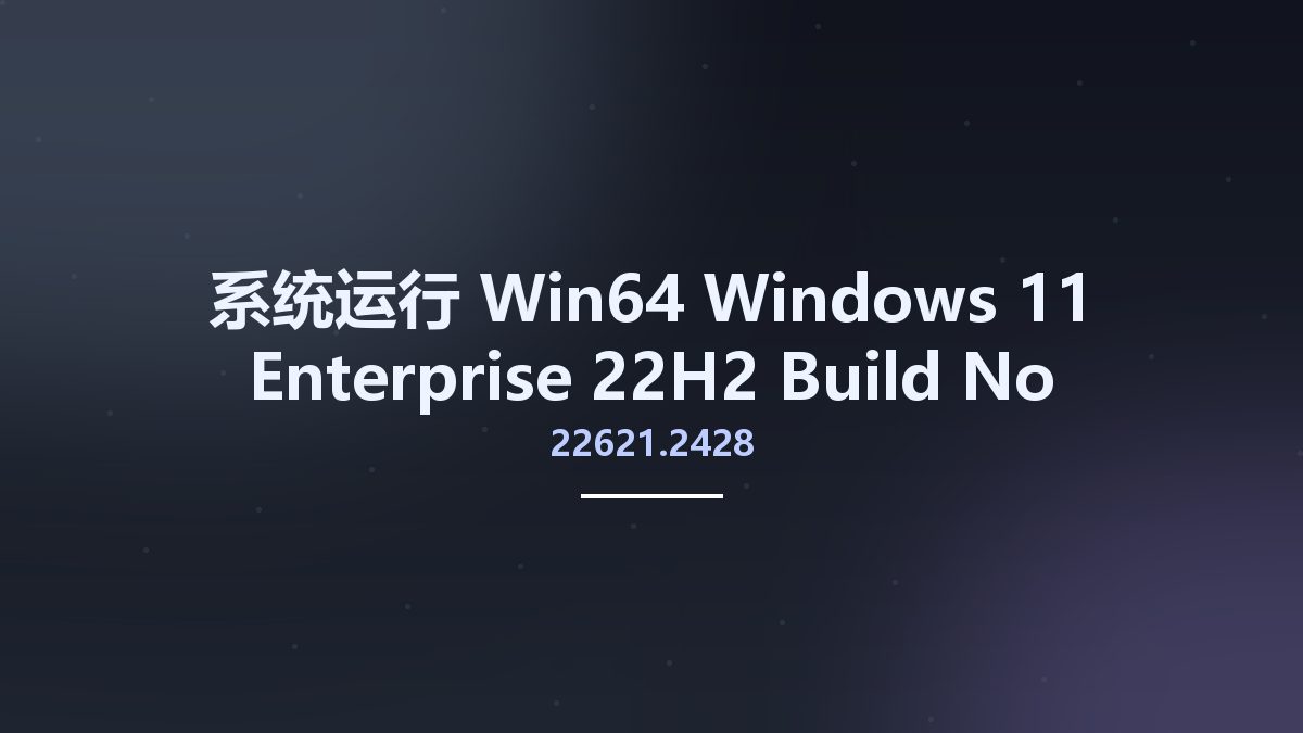 系统运行_Win64_Windows 11 Enterprise 22H2 Build 22621.2428 No-TPM Preactivated October 2023 x64资源下载地址_百度网盘迅雷BT